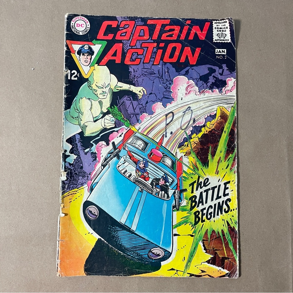 BUY 2 GET 3rd FREE Captain Action #2, The Battle Begins, 1968 first edition